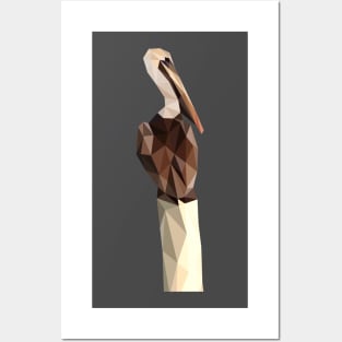 Low Poly Pelican Posters and Art